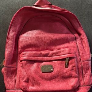 Michael Kors Coral Pink Leather Backpack
